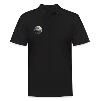 Planet Erde Polygon - Männer Poloshirt - Schwarz - Vorne - Kai (181cm)