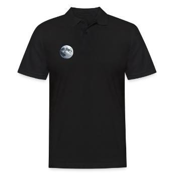 Mond Polygon - Männer Poloshirt - Schwarz - Vorne - Kai (181cm)