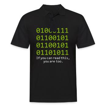 debugging programmer computer science computer nerd - Men's Polo Shirt - black - Front - Kai (181cm)