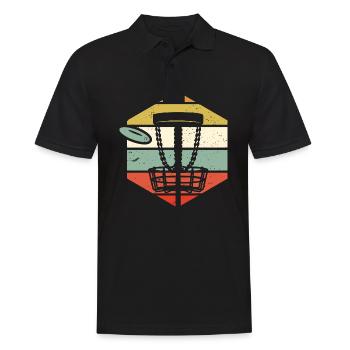 Disc Golf Sports Rétro Disc Golf - Polo Homme - noir - Devant - Kai (181cm)