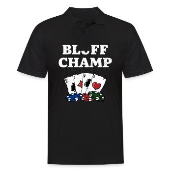 Bluff Champ Card Games Poker Card Player Poker - Men's Polo Shirt - black - Front - Kai (181cm)