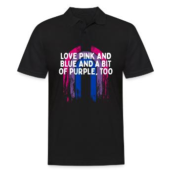 Pink Blue and a Bit of Purple Bisexual LGBTQ Bi - Men's Polo Shirt - black - Front - Kai (181cm)