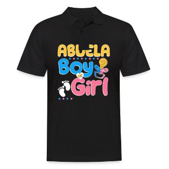 Pink or Blue Abuela Loves You Spanish Grandmother - Männer Poloshirt - Schwarz - Vorne - Kai (181cm)