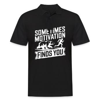 Sometimes motivation finds you! Race Jogging - Men's Polo Shirt - black - Front - Kai (181cm)