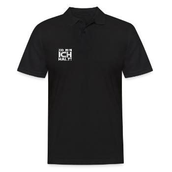 so bin ich halt in weiss - Männer Poloshirt - Schwarz - Vorne - Kai (181cm)