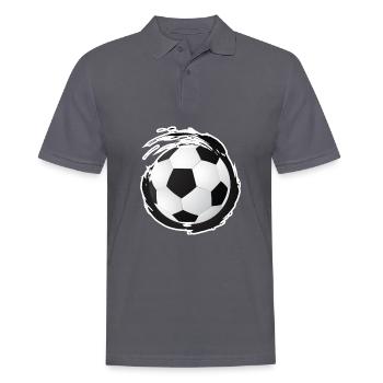 Football football footballeur footballeur footballeur - Polo Homme - charbon - Devant - Nico (186cm)