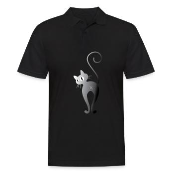 Cat Cat Cats Cat Friend Cat Kitty - Men's Polo Shirt - black - Front - Kai (181cm)