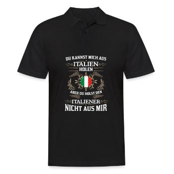 Du kannst mich aus Italien holen Italiener aus mir - Männer Poloshirt - Schwarz - Vorne - Kai (181cm)