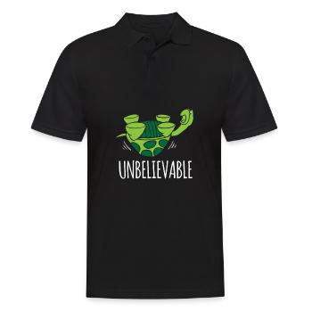 Tortue Tortue Incroyable tank sur le dos - Polo Homme - noir - Devant - Kai (181cm)