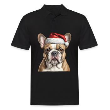 Bouledogue de Noël - Polo Homme - noir - Devant - Kai (181cm)