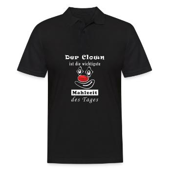 Der Clown Ist Die Wichtigste Mahlzeit Des Tages - Männer Poloshirt - Schwarz - Vorne - Kai (181cm)