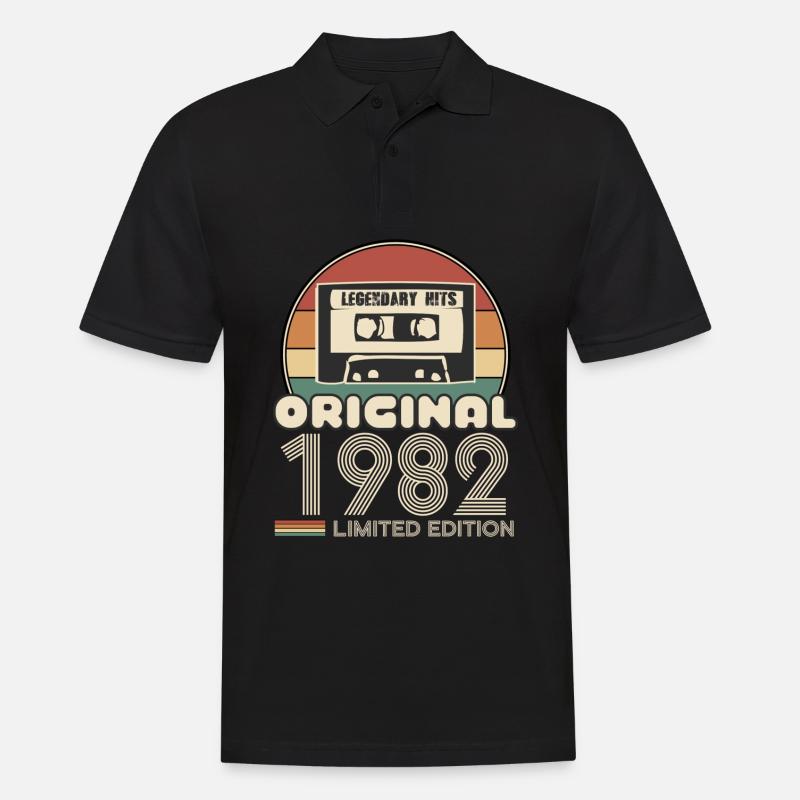 1982 - Männer Poloshirt - Schwarz