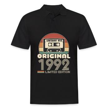 1992 - Männer Poloshirt - Schwarz - Vorne - Kai (181cm)