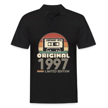 1997 - Men's Polo Shirt - black - Front - Kai (181cm)