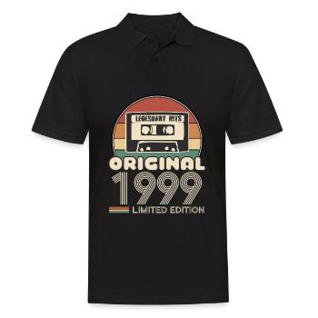 1988 - Men's Polo Shirt - black - Front - Kai (181cm)