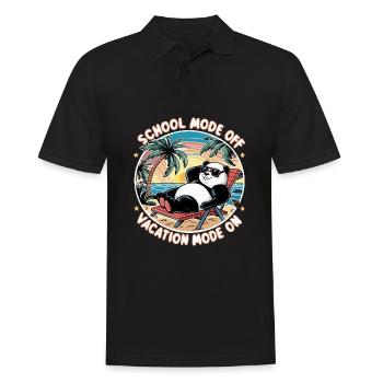 Last day of school Vacation mode on - Men's Polo Shirt - black - Front - Kai (181cm)