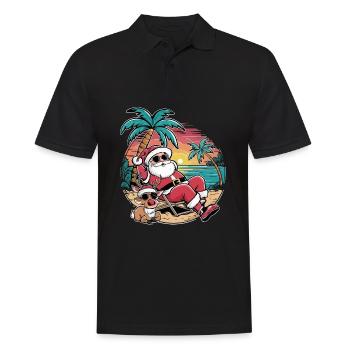 Noël en juillet - Polo Homme - noir - Devant - Kai (181cm)
