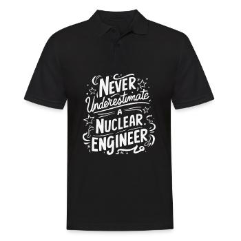 Never underestimate a nuclear engineer - Men's Polo Shirt - black - Front - Kai (181cm)