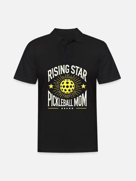 Rising Star Pickleball Mom - Men's Polo Shirt - black