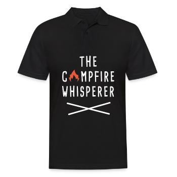the campfire whisperer - Men's Polo Shirt - black - Front - Kai (181cm)