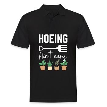 Hoeing aint facile jardinier drôle dicton - Polo Homme - noir - Devant - Kai (181cm)