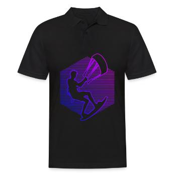 Kitesurfeur Femmes Kitesurf Kiting Hommes - Polo Homme - noir - Devant - Kai (181cm)