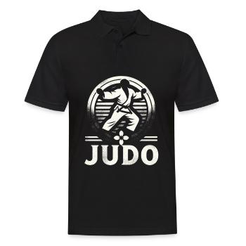 Judo Mastery Combat Emblem - Men's Polo Shirt - black - Front - Kai (181cm)