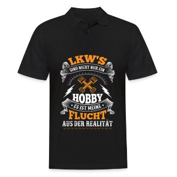 Trucker LKW Fahrer Fernfahrer Brummi Geschenk - Männer Poloshirt - Schwarz - Vorne - Kai (181cm)