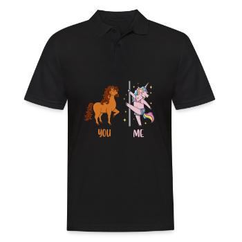 Pole Dancing Pole Fitness - Men's Polo Shirt - black - Front - Kai (181cm)