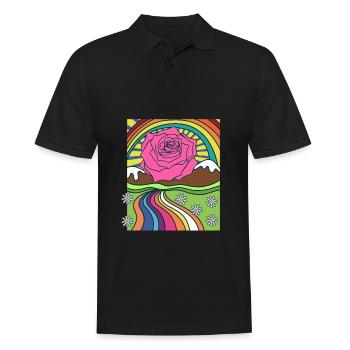 Rose Roses Rose Garden Jardinier - Polo Homme - noir - Devant - Kai (181cm)