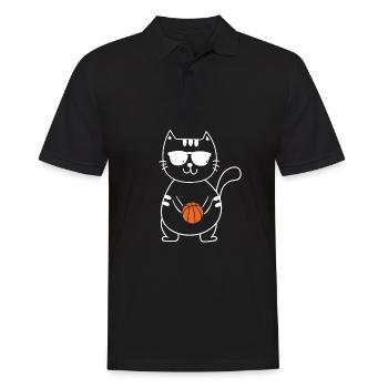 Basketball Basketballer - Männer Poloshirt - Schwarz - Vorne - Kai (181cm)