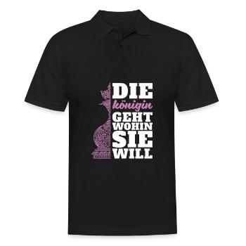 Schach Schachfigur - Männer Poloshirt - Schwarz - Vorne - Kai (181cm)