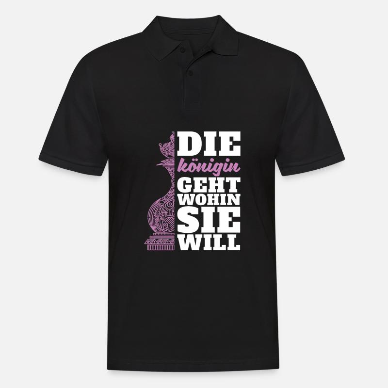 Schach Schachfigur - Männer Poloshirt - Schwarz