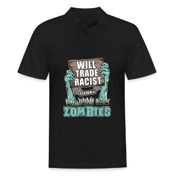 Anti-racism - Men's Polo Shirt - black - Front - Kai (181cm)