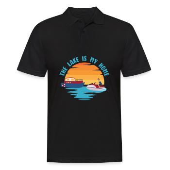 Jetski Jet Ski Motorschlitten - Männer Poloshirt - Schwarz - Vorne - Kai (181cm)