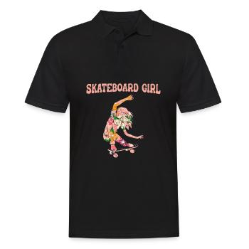 Skateboard Skateboarder Skater - Männer Poloshirt - Schwarz - Vorne - Kai (181cm)