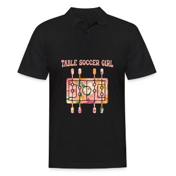 Tischfußball Kickern Wuzzler - Männer Poloshirt - Schwarz - Vorne - Kai (181cm)