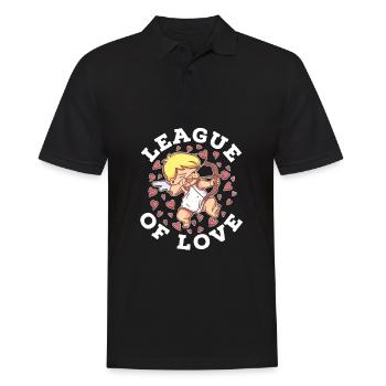 Valentinstag Valentines Day - Männer Poloshirt - Schwarz - Vorne - Kai (181cm)