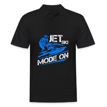 Jetski Jet Ski Motorschlitten - Männer Poloshirt - Schwarz - Vorne - Kai (181cm)