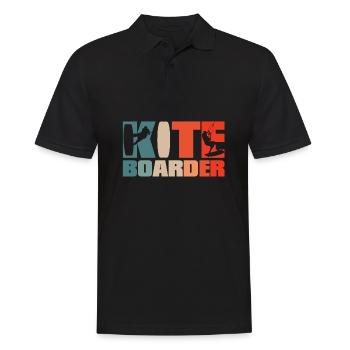 Rétro Kitesurf Vintage Kiteboard Kite Kite Kiten - Polo Homme - noir - Devant - Kai (181cm)