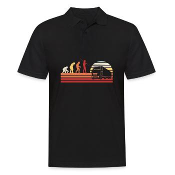 Retro Truck Driver Truck Driver Vintage Truck Driver - Polo Homme - noir - Devant - Kai (181cm)