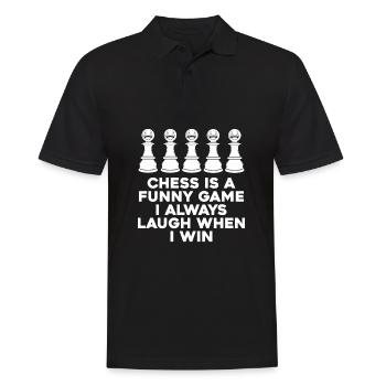 Pièce d’échecs - Polo Homme - noir - Devant - Kai (181cm)