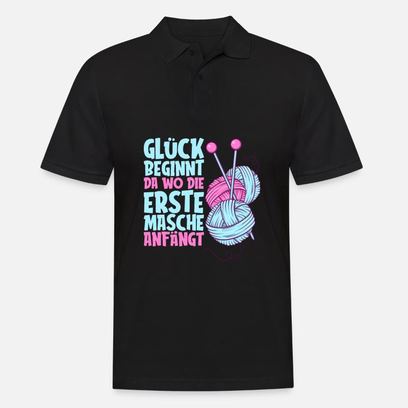 Stricken - Männer Poloshirt - Schwarz