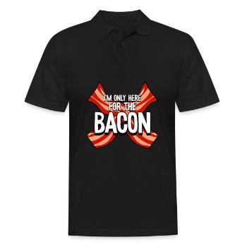 Bacon Speck Frühstück - Männer Poloshirt - Schwarz - Vorne - Kai (181cm)