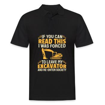 Bagger Baggerfahrer Baggerführer - Männer Poloshirt - Schwarz - Vorne - Kai (181cm)