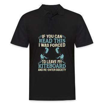 Kitesurfen Kiteboarding Kite Kiten - Männer Poloshirt - Schwarz - Vorne - Kai (181cm)