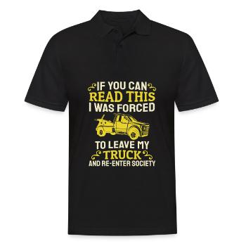 Abschleppwagen Abschleppdienst Abschlepper - Männer Poloshirt - Schwarz - Vorne - Kai (181cm)