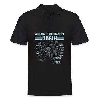 Fluggerätemechaniker Flugzeug Techniker - Männer Poloshirt - Schwarz - Vorne - Kai (181cm)