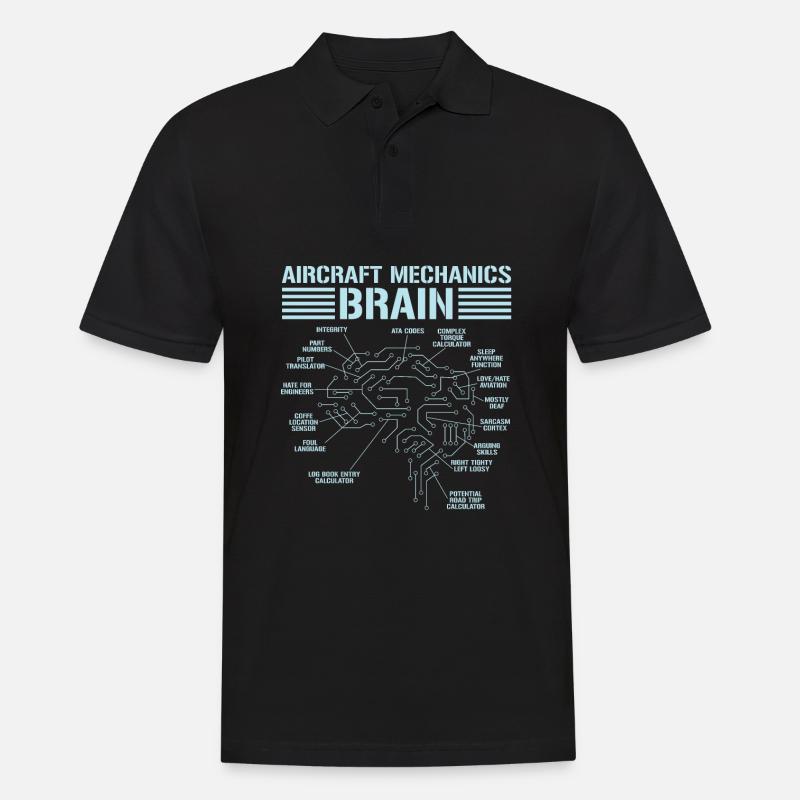 Fluggerätemechaniker Flugzeug Techniker - Männer Poloshirt - Schwarz