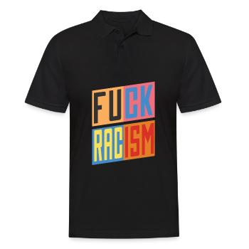 Anti-racism - Men's Polo Shirt - black - Front - Kai (181cm)